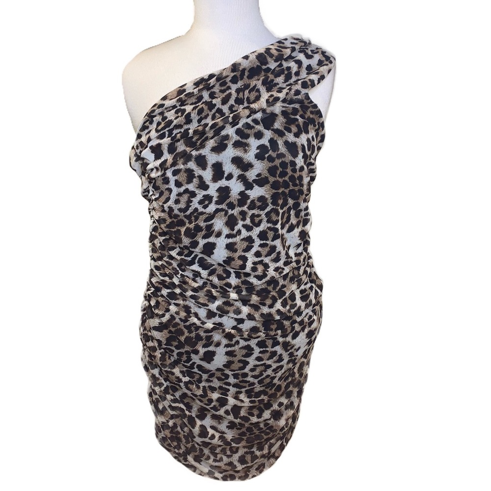 Leopard One Shoulder Dress